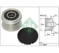 INA 535 0329 10 Alternator clutch pulley