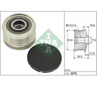 INA 535 0346 10 Alternator clutch pulley