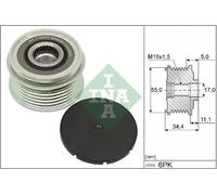 Alternator clutch pulley 535 0357 10 INA for MERCEDES-BENZ A-CLASS CLA