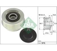 Alternator clutch pulley 535 0370 10 INA for AUDI CUPRA