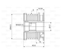 VALEO 588014 Alternator Freewheel Clutch