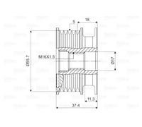 VALEO 588034 Alternator Freewheel Clutch