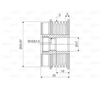 VALEO 588051 Alternator Freewheel Clutch