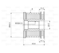 VALEO 588090 Alternator Freewheel Clutch