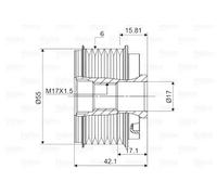VALEO 588112 Alternator Freewheel Clutch