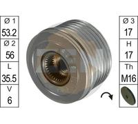 Alternator clutch pulley Clockwise rotation ZN5429 ERA for FORD MONDEO III