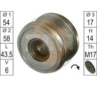 Alternator clutch pulley Clockwise rotation ZN5528 ERA for LAND ROVER JAGUAR