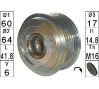 Alternator clutch pulley Clockwise rotation ZN5626 ERA for OPEL CHEVROLET