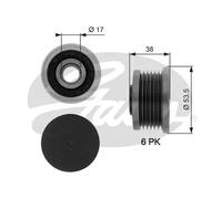 Alternator clutch pulley OAP7081 GATES for RENAULT NISSAN MITSUBISHI OPEL VOLVO