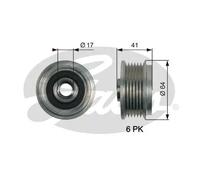 GATES OAP7161 Alternator Freewheel Clutch