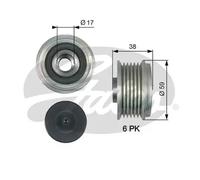 GATES OAP7177 Alternator clutch pulley