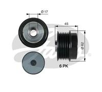 Alternator clutch pulley OAP7180 GATES for HYUNDAI KIA