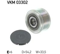 Alternator clutch pulley VKM 03302 SKF for CITROËN FIAT LAND ROVER FORD PEUGEOT