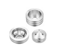 Alternator + Crankshaft/Crank + 2V Water Pump V-Belt Pulley Kits 1969-UP Small Block Compatible For Ford 302 351w 351C 351M 400 V8 5.0L