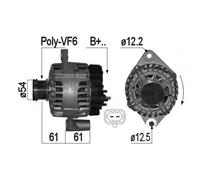 Alternator EB1168Q CAL15499AS CAL15499GS 12 04 642 554024RIV 554024RIB 2650800