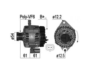Alternator EB1168Q CAL15499AS CAL15499GS 12 04 642 554024RIV 554024RIB 2650800