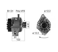 Alternator EB276H CAL30165 63377492 93 180 098 62 04 187 CAL30165GS CAL10437AS