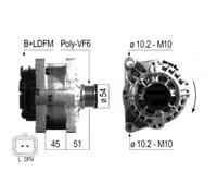 Alternator EB428Q CAL15338AS CAL15338 439553 DRA0067 CAL15338GS 9649611280
