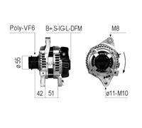 Alternator EB637Q CAL40279 CAL40279GS 302027RID 302027RI 302027RIV DAN967