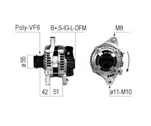 Alternator EB637Q CAL40279 CAL40279GS 302027RID 302027RI 302027RIV DAN967