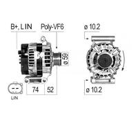 Alternator EB672Q CAL10430AS DRA1037 553956RIV CAL10430RS BK2T 10300 BB A0359