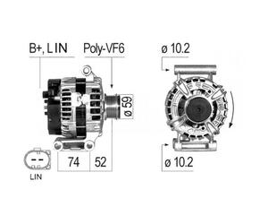 Alternator EB672Q CAL10430AS DRA1037 553956RIV CAL10430RS BK2T 10300 BB A0359