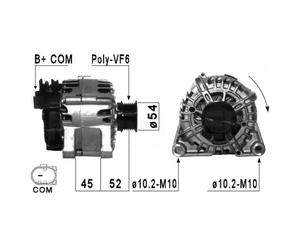 Alternator EB843G FG15T074 AV6N 10300 MD 1762377 439908