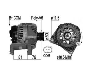 Alternator EM677Q DRB6170 CA 1826 IR LRA02844 CAL10288AS 301826RIM CAL10288RS