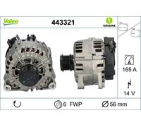 Alternator Fits Ford Focus 4 Saloon Turnier Ecosport Ford (changan) Valeo 443321