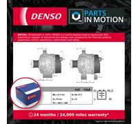 Alternator fits LEXUS IS250 Mk2 2.5 05 to 15 4GR-FSE Denso 2706031050 2706031051