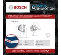 Alternator fits PEUGEOT 208 Mk1, Mk2 1.4D 1.6D 2012 on Bosch 5705KV 9664779680