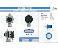 Alternator for CHEVROLET DAEWOO:KALOS,AVEO Saloon,LOVA Saloon,KALOS Saloon