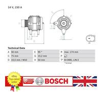 Alternator For Mini MINI 10-13 12317823291 BOSCH 0986083700