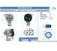 Alternator for SEAT SKODA VW:AROSA,LUPO I,FABIA I,FABIA I Combi,FABIA I Saloon