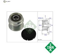 Alternator clutch pulley 535 0005 10 INA for AUDI VW SKODA