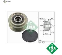INA 535 0035 10 Alternator clutch pulley