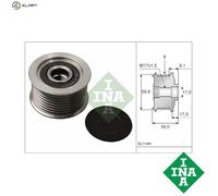 INA Alternator Freewheel Clutch Pulley 535004910 R2AA18300A/R2AA18300B - fits Mazda 6, CX-7