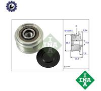 INA Overrunning Alternator Pulley 535007710 - fits Chevrolet Captiva 2.0D (2006) LLW Clutch
