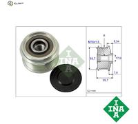 Overrunning Alternator Pulley fits MERCEDES VITO 638 2.3D 96 to 03 Clutch INA