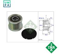 Overrunning Alternator Pulley fits RENAULT MASTER Mk2 2.2D 2.5D 2000 on Clutch