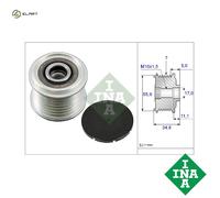 Overrunning Alternator Pulley fits VW TOUAREG 7L, 7P 3.6 05 to 18 Clutch INA New