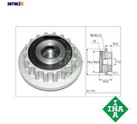 INA Overrunning Alternator Pulley 535011810 - Freewheel Clutch 070903024/070903024A for VW