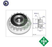 INA Overrunning Alternator Pulley 535011810 - Freewheel Clutch 070903024/070903024A for VW