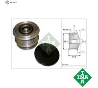 INA 535 0121 10 Alternator clutch pulley