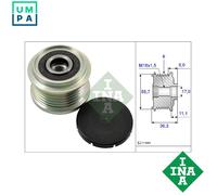 Overrunning Alternator Pulley fits FORD TRANSIT CUSTOM V362 TDCi 2.2D 2012 on
