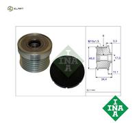 Overrunning Alternator Pulley fits BMW 118 2.0 04 to 13 N46B20B Clutch INA New