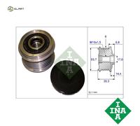 Overrunning Alternator Pulley fits VAUXHALL ZAFIRA C 1.6 2.0D 11 to 18 Clutch