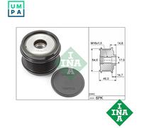 INA 535 0308 10 Alternator Freewheel Clutch
