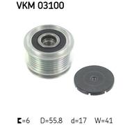 Alternator Freewheel Clutch for AUDI A1 A1 Sportback A2 A3 SKF VKM 03100