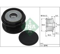 INA 535 0333 10 Alternator Freewheel Clutch